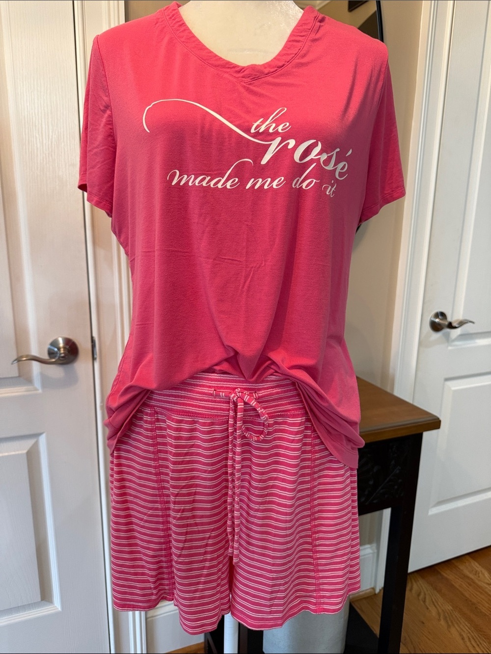 Soma Cool Nights “The Rosé Made Me Do It” Pajama Set Pink Large